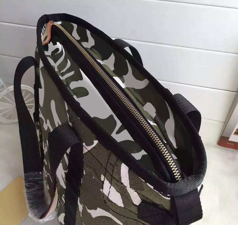 New Designer Camouflage Ladies Totes Genuine Leather Medium Womens