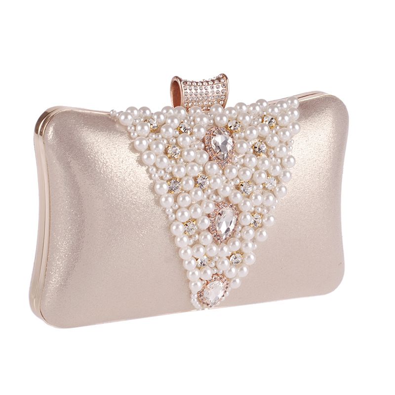 silver formal clutch