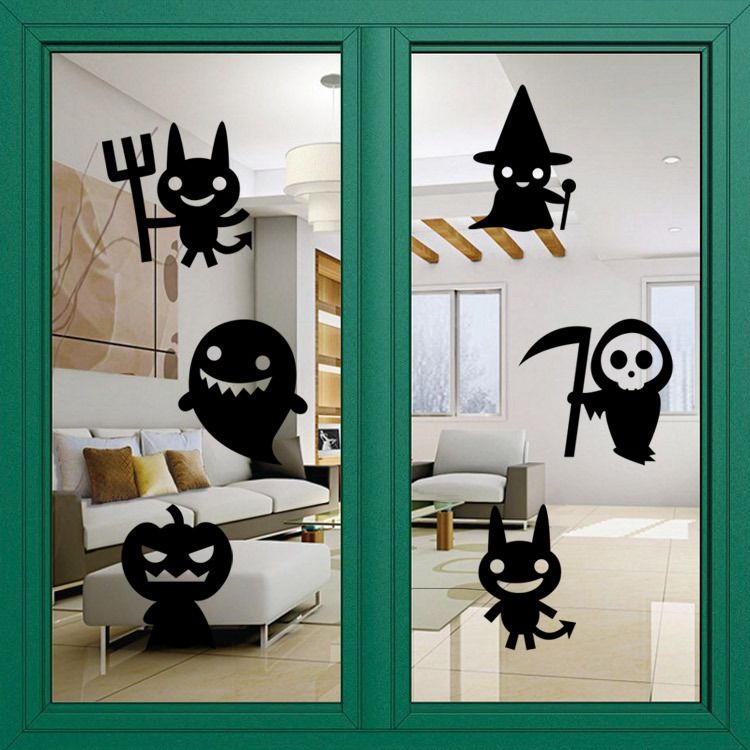 aw9432 halloween creative cute gost home wall halloween party decal