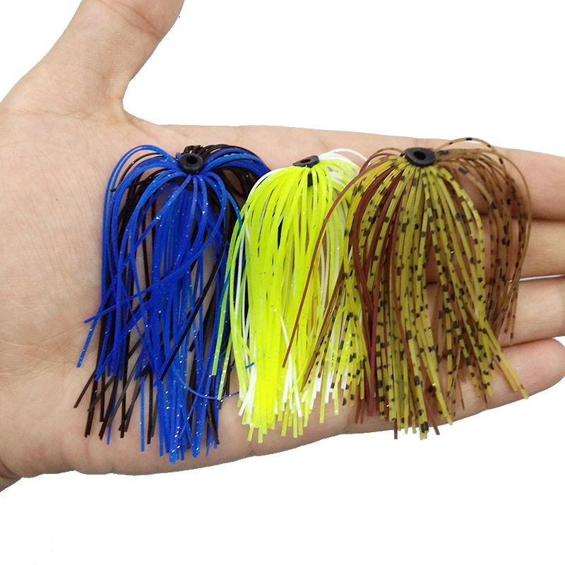 2020 Mixed Color Fishing Rubber Jig Skirts 50 Strands Silicone Skirts