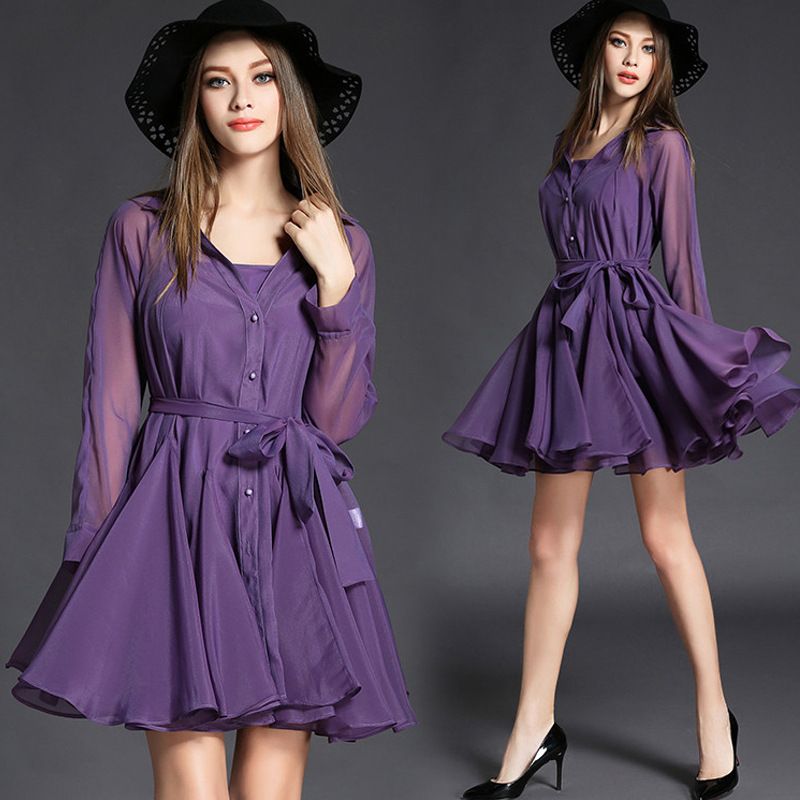 purple summer dress