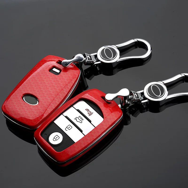 Carbon Fiber Car Key Cover For Kia Cerato Forte Sorento