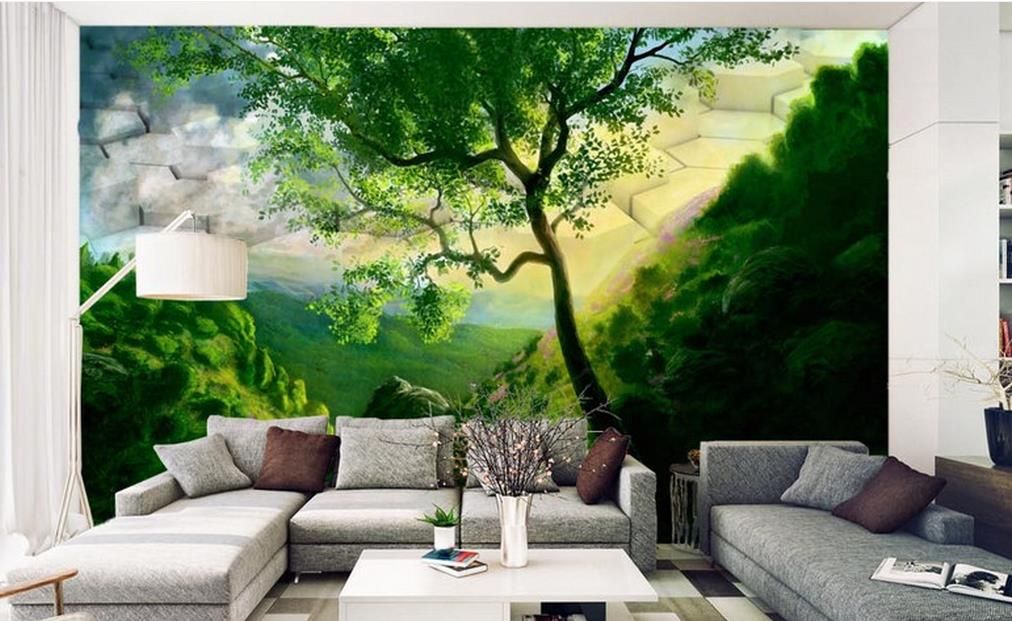 Murales arboles pared