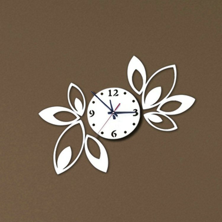 Whole Big Flower Wall Clock Modern Design Luxury Mirror 3d Crystal Clocks Best Gift Free