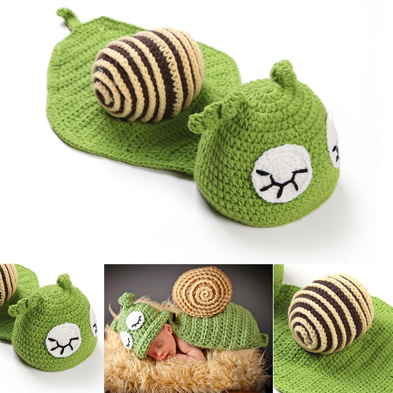2019 Baby Photography Props Cute Snail Set Newborn Boy And Girl Crochet