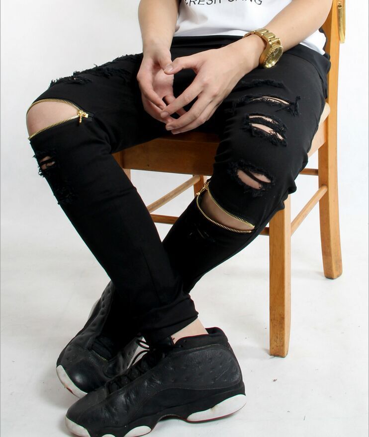 2017 Skinny Ripped Jeans For Men Male Black Motorcycle Camouflage ... 2017 Skinny Ripped Jeans For Men Male Black Motorcycle Camouflage ...