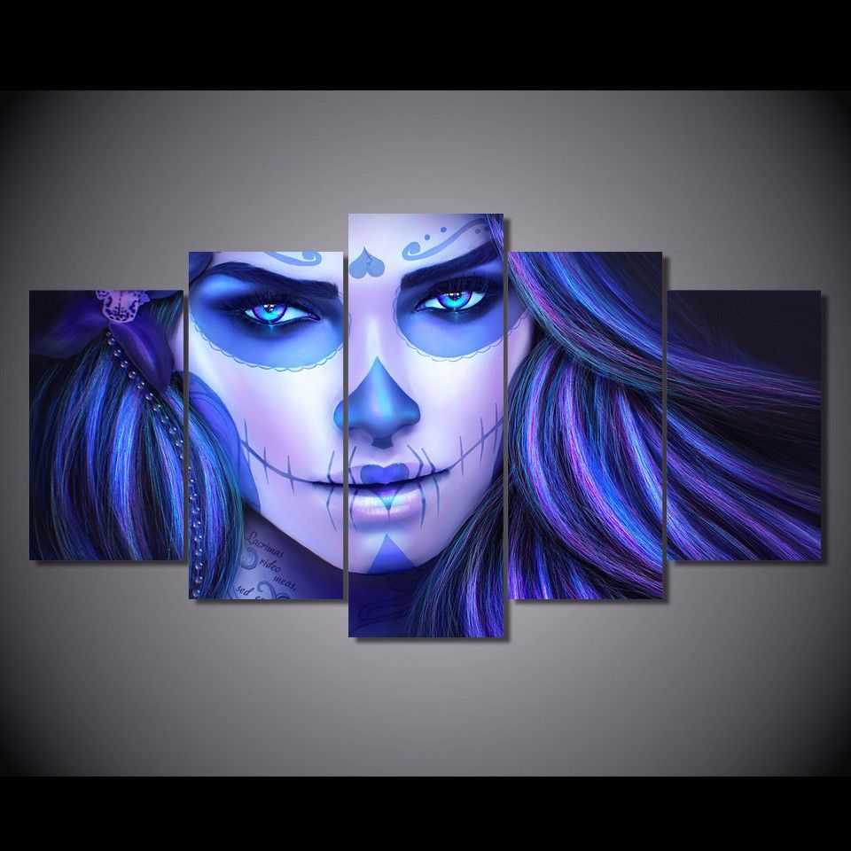 Day Of The Dead Wall Art 2017 framed hd printed day of the dead face picture wall art Day Of The Dead Wall Art 2017 framed hd printed day of the dead face picture wall art