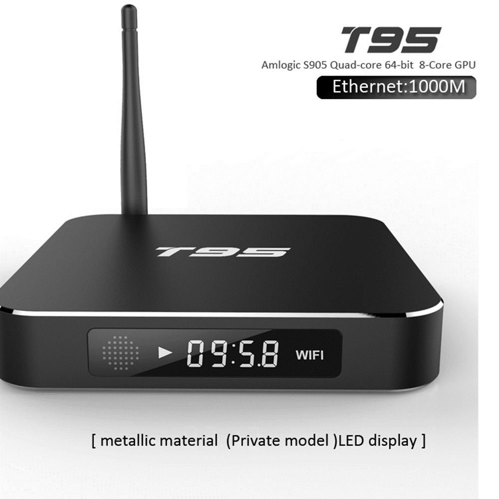 T95 Android 4K TV Box Amlogic S905 Quad Core Kd 17.1 Rooted Smart TV