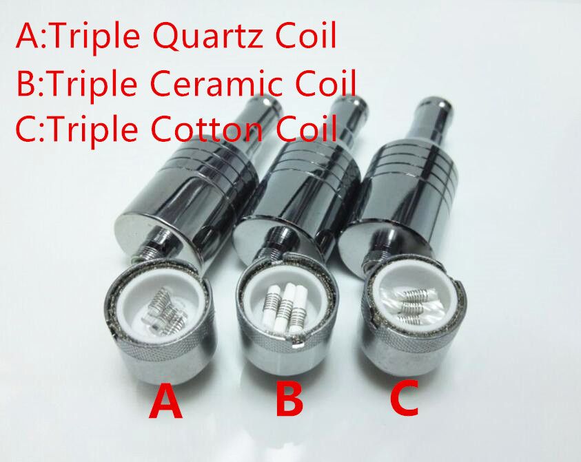 D CORE Atomizer Triple Quartz Ceramic Rod Cotton Coil Wax Solid