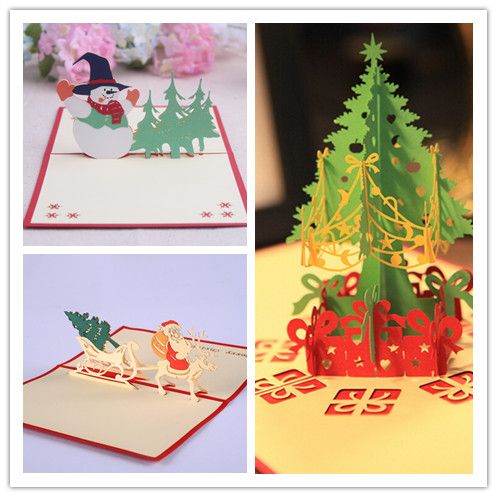 dhl sf express 3d christmas cards pop up greeting holiday cards