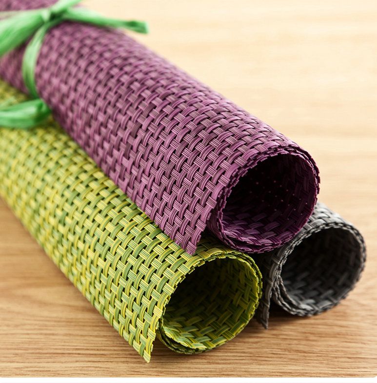 2020 Retail Wholesale Europe Style PVC Weave Placemats High Quality Mat