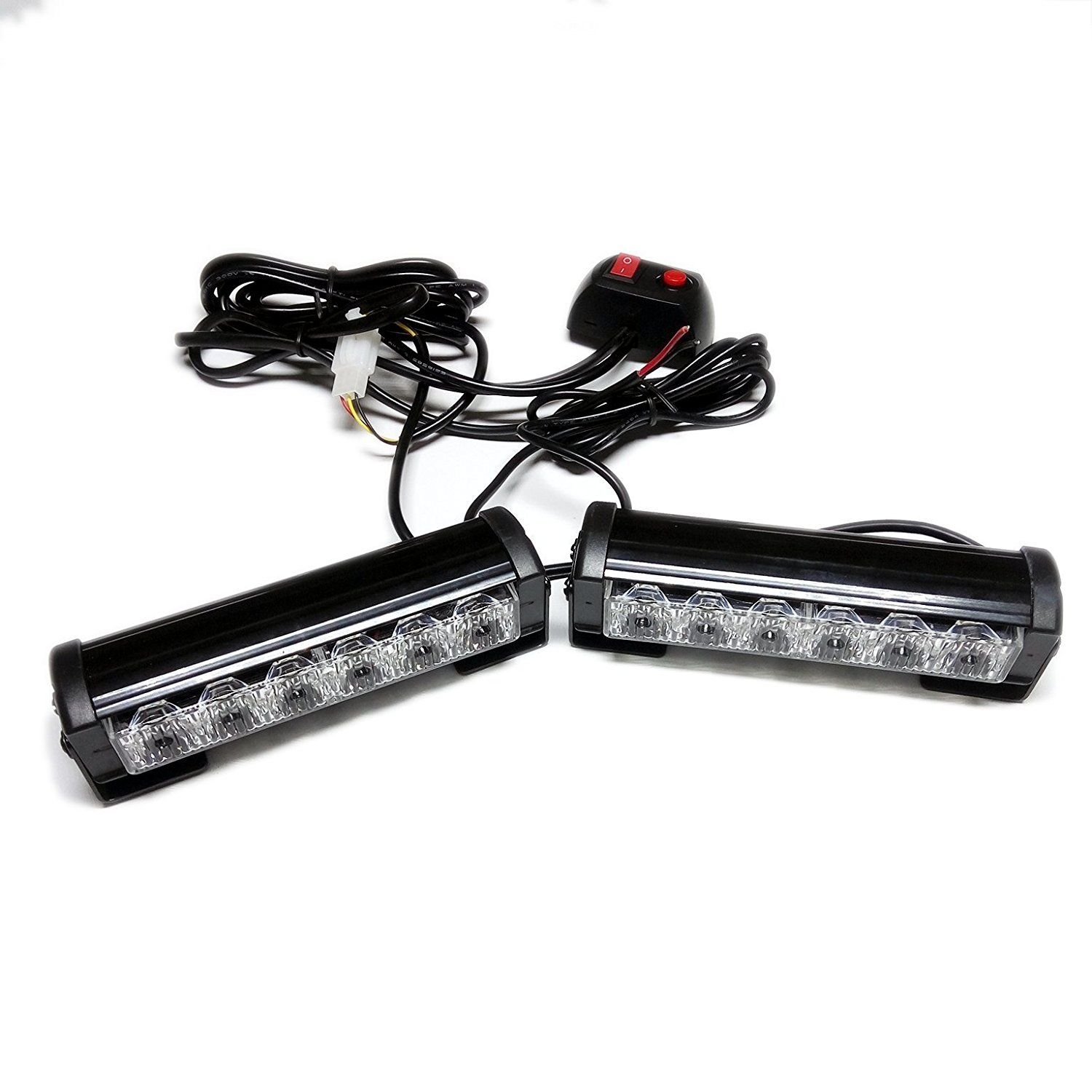 2*6 LED Strobe Lights For Jeep Trucks Cars SUV 12V Universal Waterproof