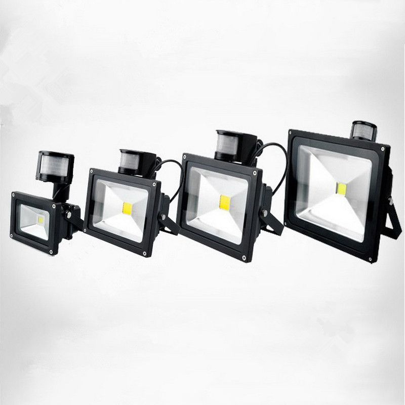 10w 20w 30w 50w 100w Pir Led Flood Light With Motion Sensor Spotlight Waterproof Outdoor Floodlight Lamp Warm Cold White Ac 85 265v
