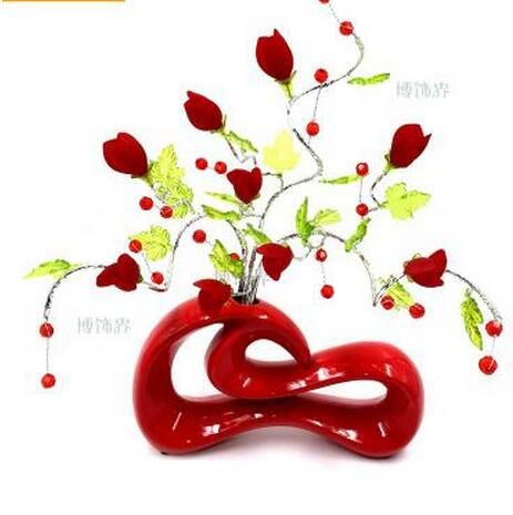 Modern Lucky Five Shapes Ceramic Vase For Home Decor Tabletop This