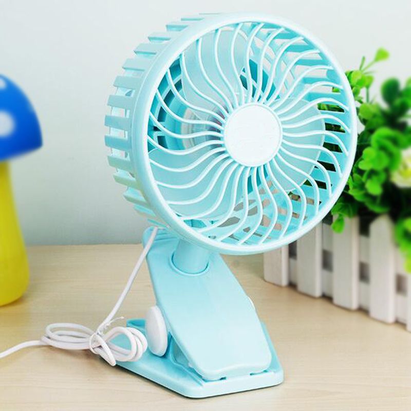 Whole Small Desk Fan Usb Mini Fans Portable Clip 3 Grear 360 Degree Rotate New Design