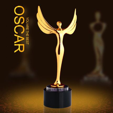 oscar metal trophy small trapeze oscar small gold trophy oscar angel