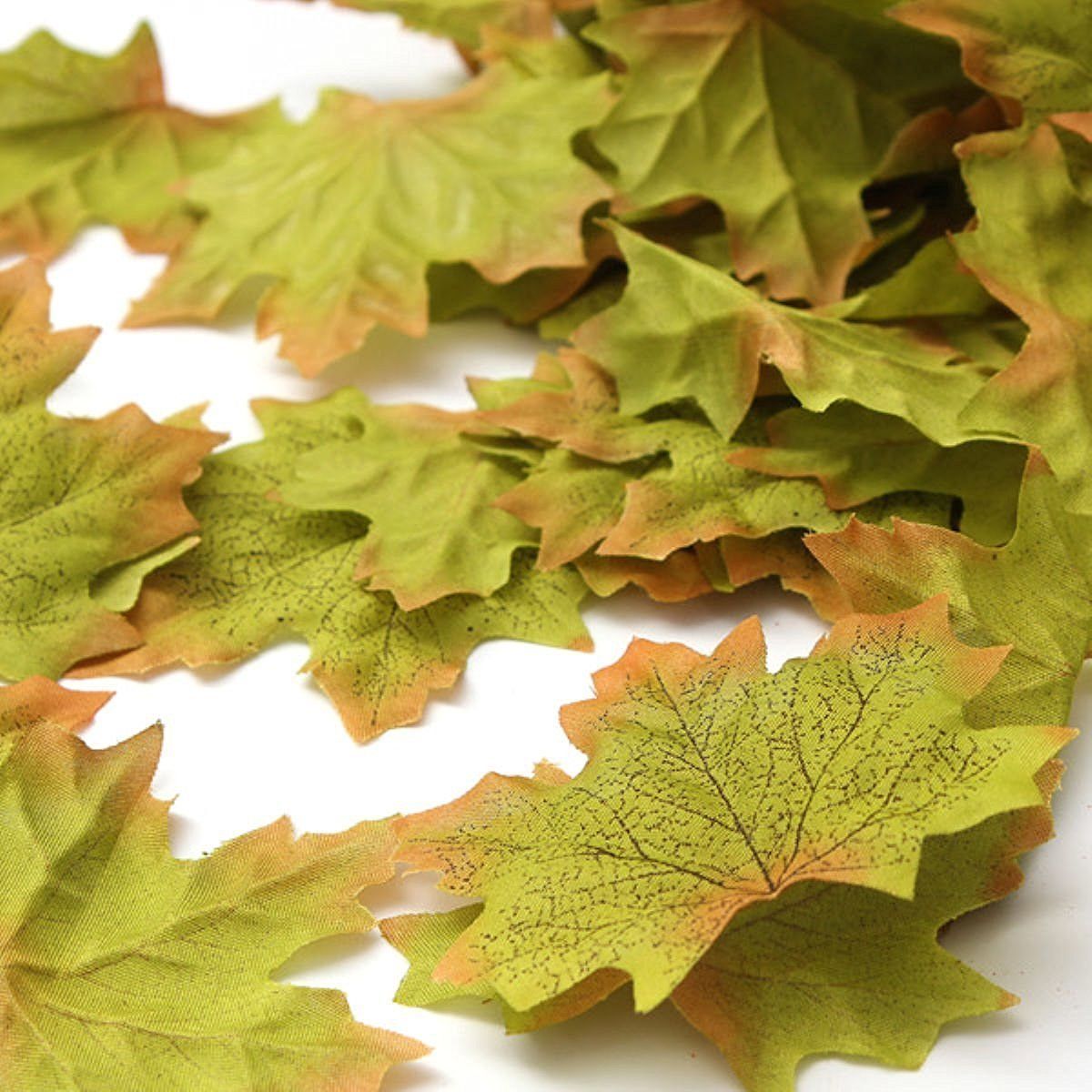 2019 Package Of Approximately 50 Artificial Autumn Maple Leaves Fall