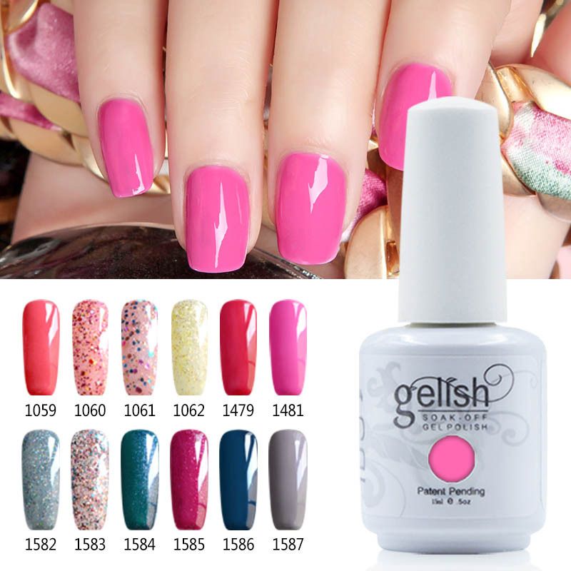 New Gelish Nail Polish Soak Off Uv Led Gel Solid Pure Uv Gel Nail Art