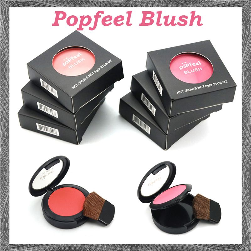 Popfeel Makeup Blush Cosmetic Blush Face Powder Blush Cake Plus Compact