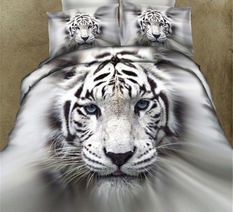 Grosshandel 3d White Tiger Bettwasche Sets Bettbezug Set Bett In Einem Beutel Blatt Tagesdecke Doona Quilt Deckt Bettwasche Queen Size Full Double Von Grpei 54 15 Auf De Dhgate Com Dhgate