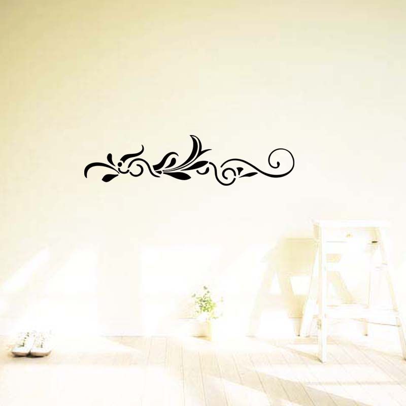 New Style For Scroll Embellishments Vinyl Wall Stickers Removable Decal Border Decor Bedroom Sitting Room Diy