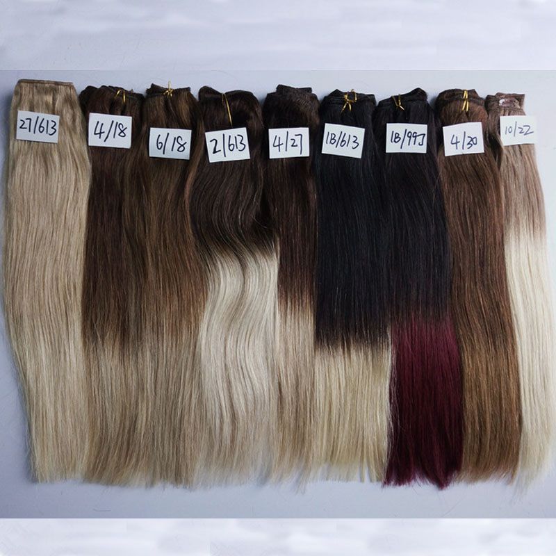 human hair extensions ombre clip in