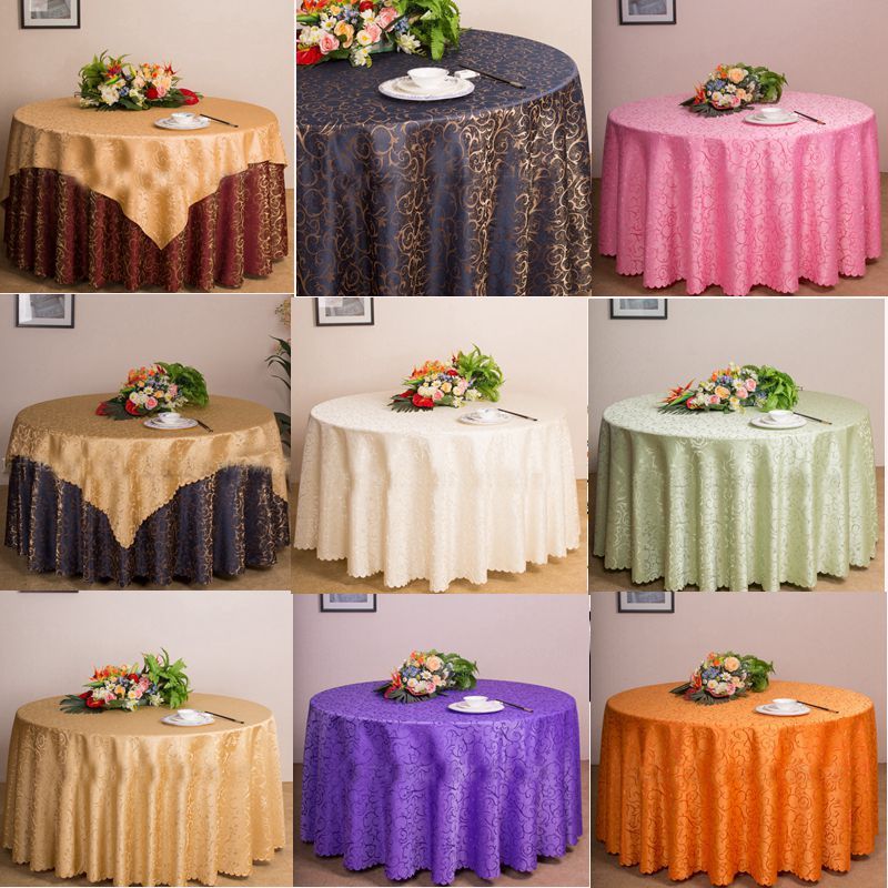 Table Cloth Cover Round For Banquet Wedding Party Decoration Table Cloth Cover Round For Banquet Wedding Party Decoration Hotel Tables Fabric Tablecloth Home Textile Linen Red