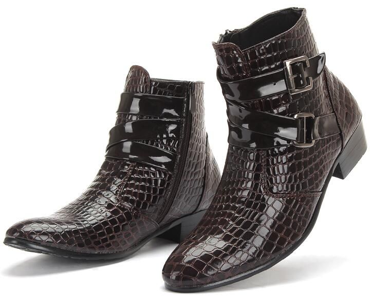 crocodile ankle boots men