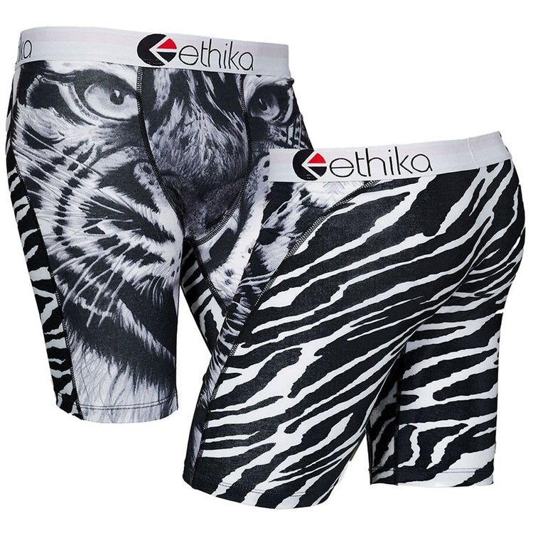 Best Ethika Mens Underwear The Staple Long Leg Boxer Tiger Print