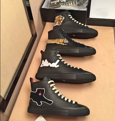 New Famous Brand Men Shoes Genuine Leather Skull Hip Hop Men And Women