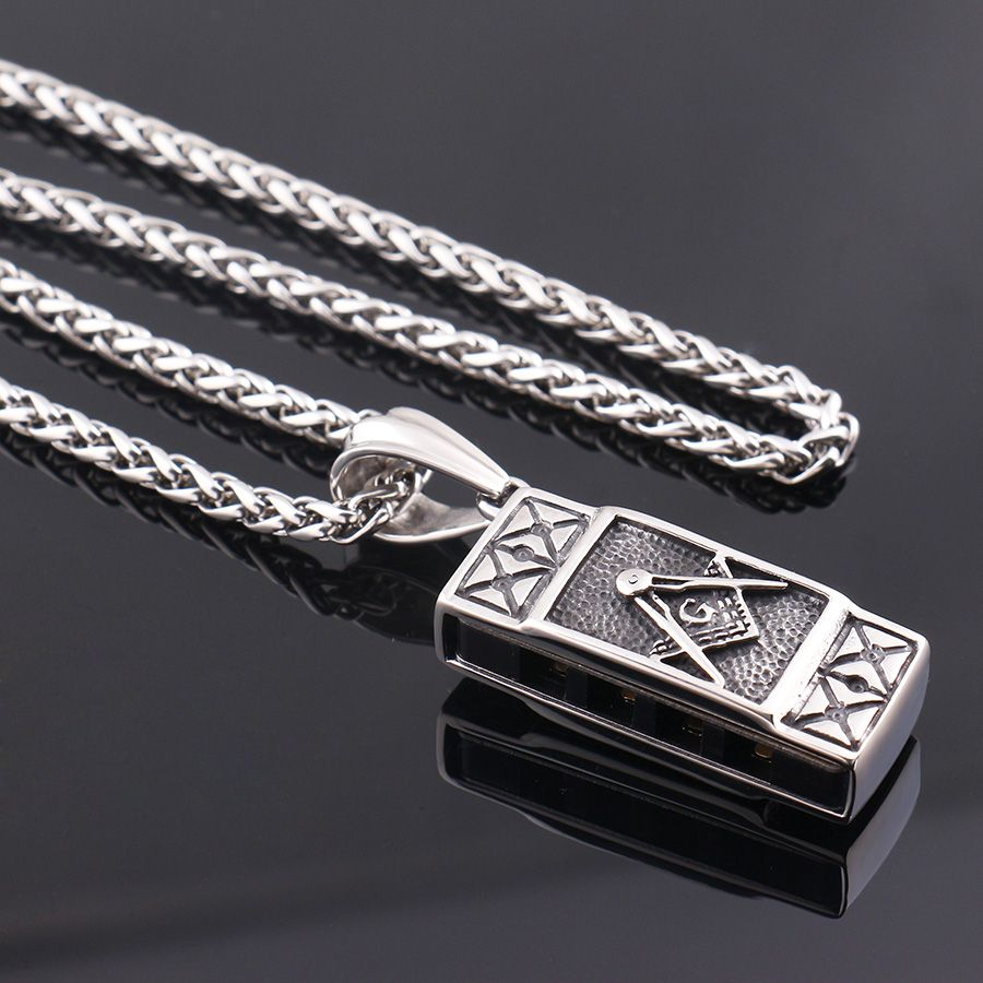 silver masonic pendant