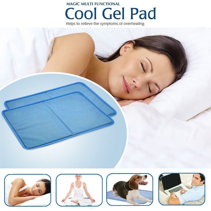 Multi Functional Cool Gel Pad Cooling Pillow Bed Mattress Topper