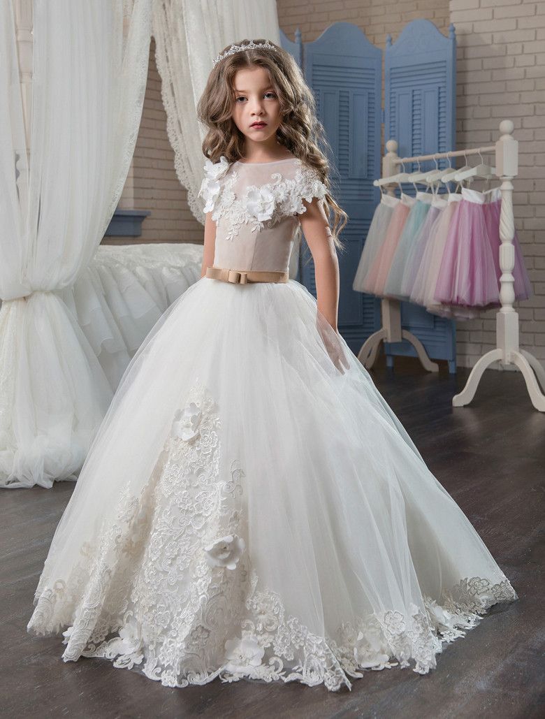 Elegant First Communion Dresses For Girls 2017 Applique Princess ... Elegant First Communion Dresses For Girls 2017 Applique Princess ...