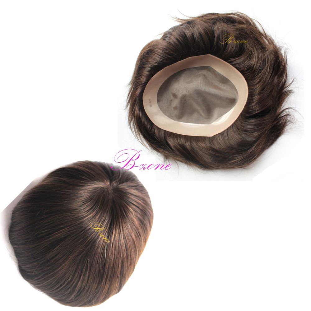 2019 7x9 Human Hair Toupee For Men Hair Pieces Mens Toupee With