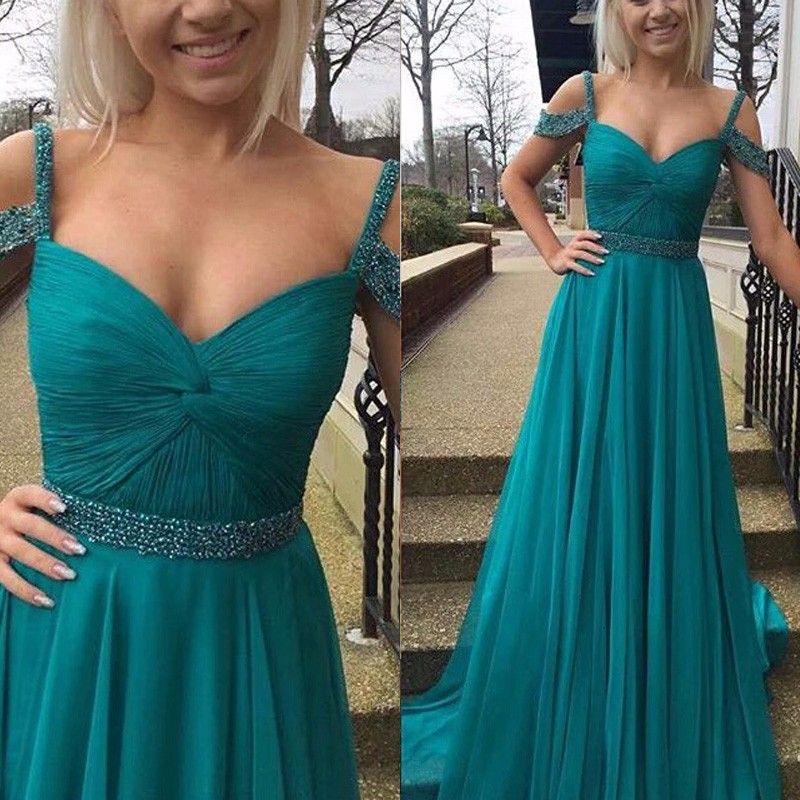 turquoise chiffon dress