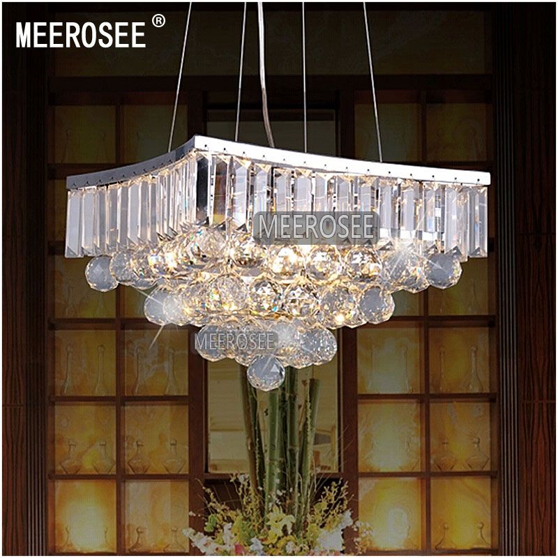 Square Shape Crystal Pendant Lamp Light Lighting Fixture For Square Shape Crystal Pendant Lamp Light Lighting Fixture For Dining Room Suspension Md8795 Hanging Lights Kitchen Large From