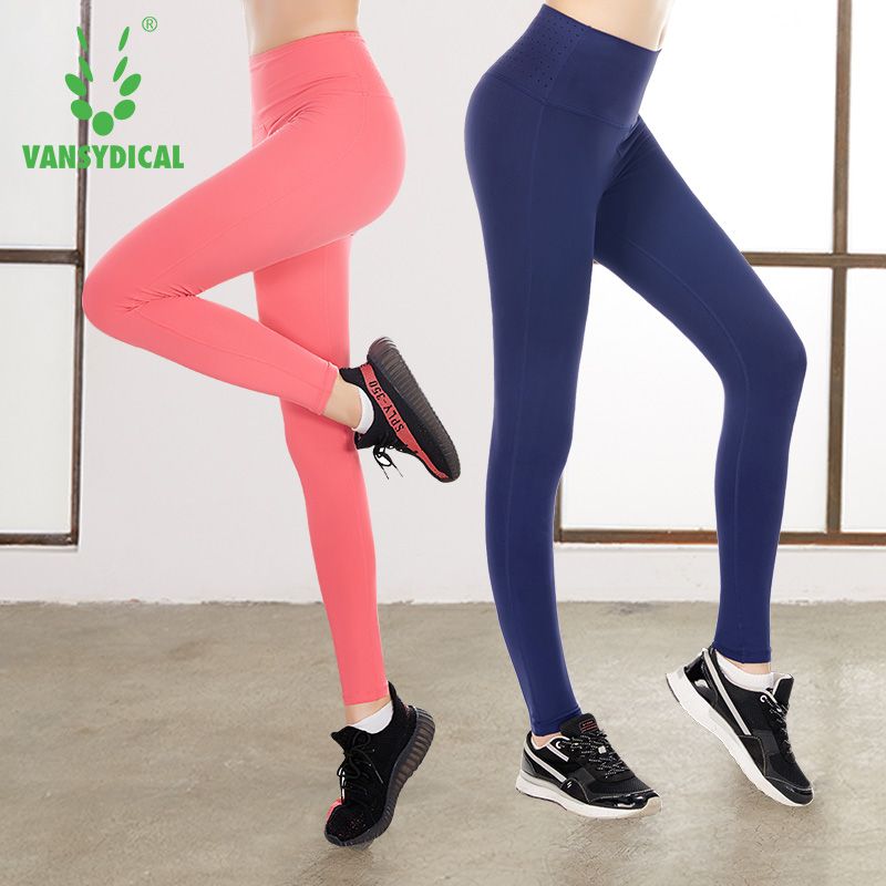 2019 2017 New Sex High Waist Stretched Sport Pants Gym Clothes Spandex
