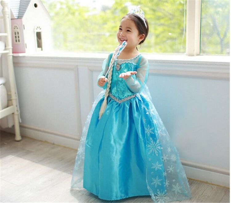 2017 frozen elsa halloween costumes set blue dresscrown headbandmagic wind stickhair wig princess cosplay for christmas party from factory_stores - Blue Halloween Dress 2017 frozen elsa halloween costumes set blue dresscrown headbandmagic wind stickhair wig princess cosplay for christmas party from factory_stores - Blue Halloween Dress