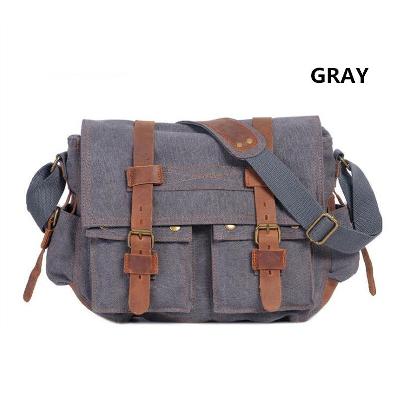 kattee leather canvas camera bolsa