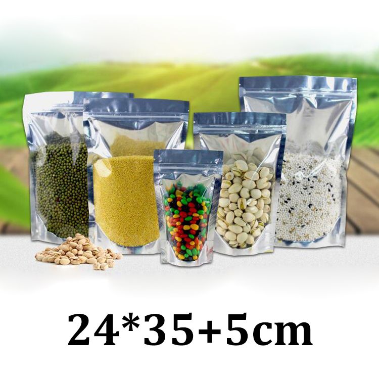 2018 24cm 35cm 24x35 one side clear plastic food grade resealable 2018 24cm 35cm 24x35 one side clear plastic food grade resealable zipper stand up silver foil packaging bag design philippines from sushizhe190