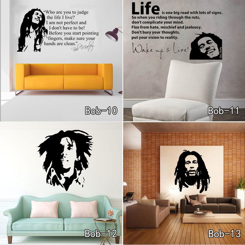 Großhandel Bob Marley Zitate Wandaufkleber Vinyl Aufkleber Zitate