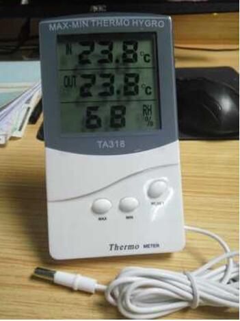 70°C Temperaturmesser Digitalthermometer Thermometer digital weiß LCD 50°