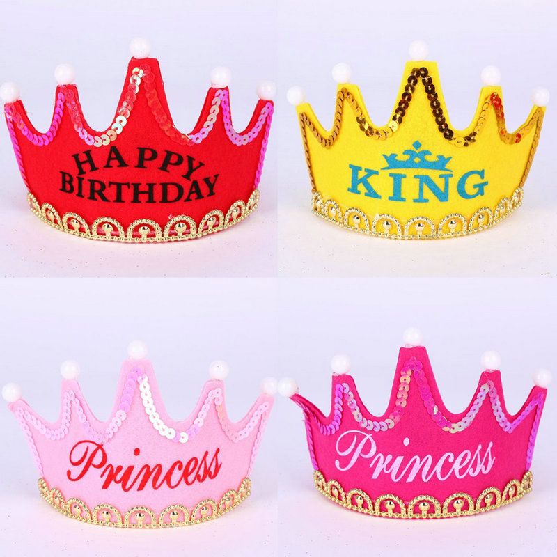 Creative Birthday Hat Crown Cap Children Show The King Queen'S Crown ...
