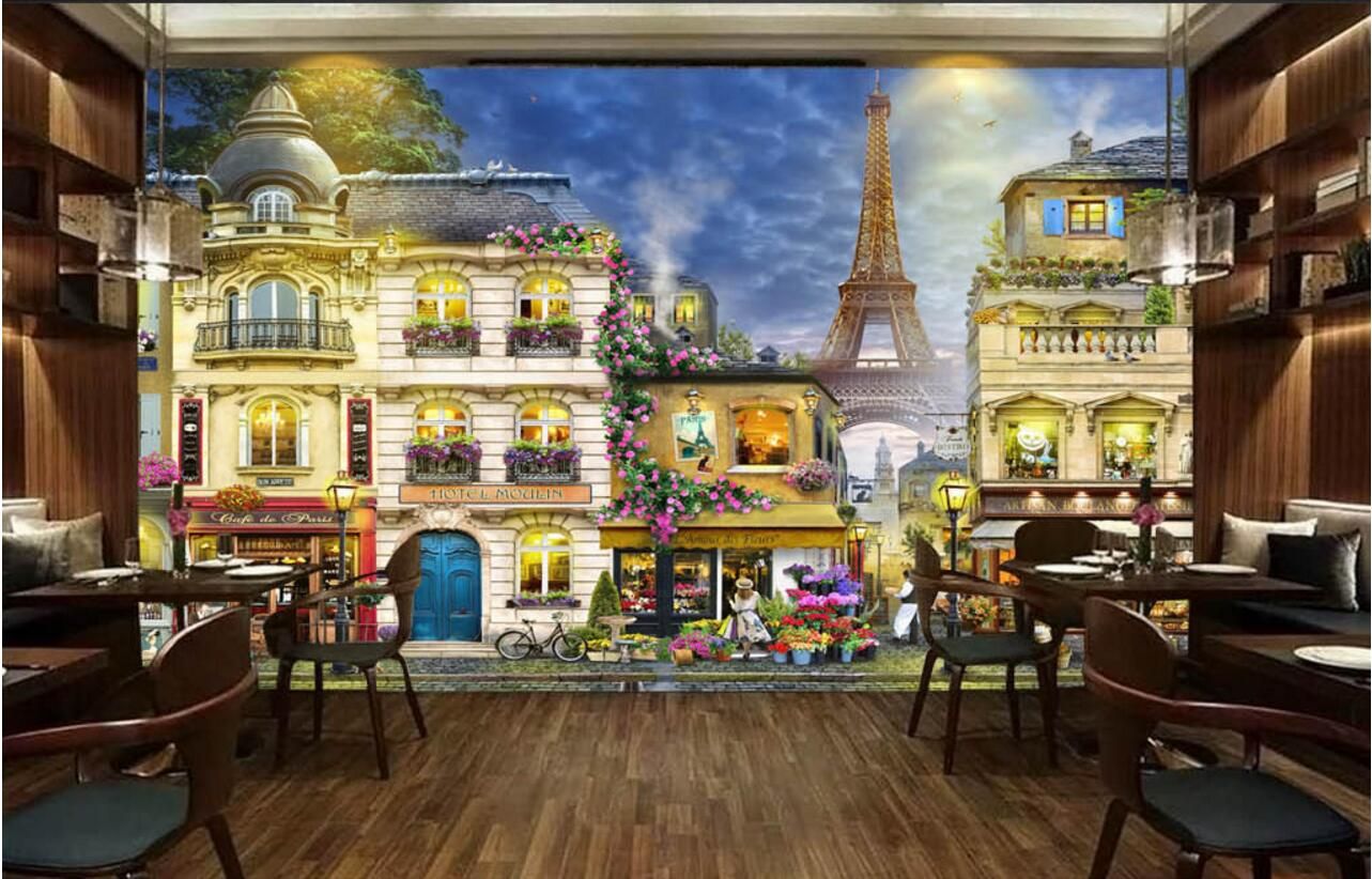 French Cafe Wall Mural