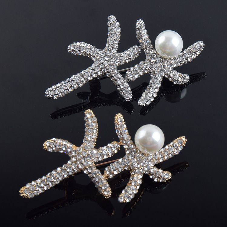 2019 Happy Starfish Jewelry Cheap Brooches Pins Fashion Brooches