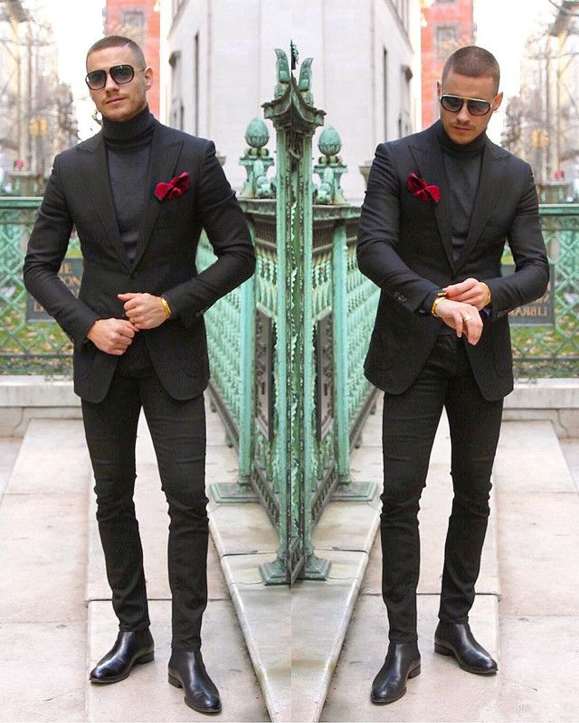 mens black formal suit