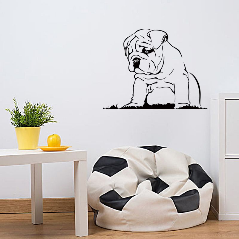 New Style Id Dog Vinyl Wall Sticker Bulldog Puppy Decal New Style Id Dog Vinyl Wall Sticker Bulldog Puppy Decal Home Decor Art Mural Diy Walls Decals Stickers From Langru1002 9 25 Dhgate