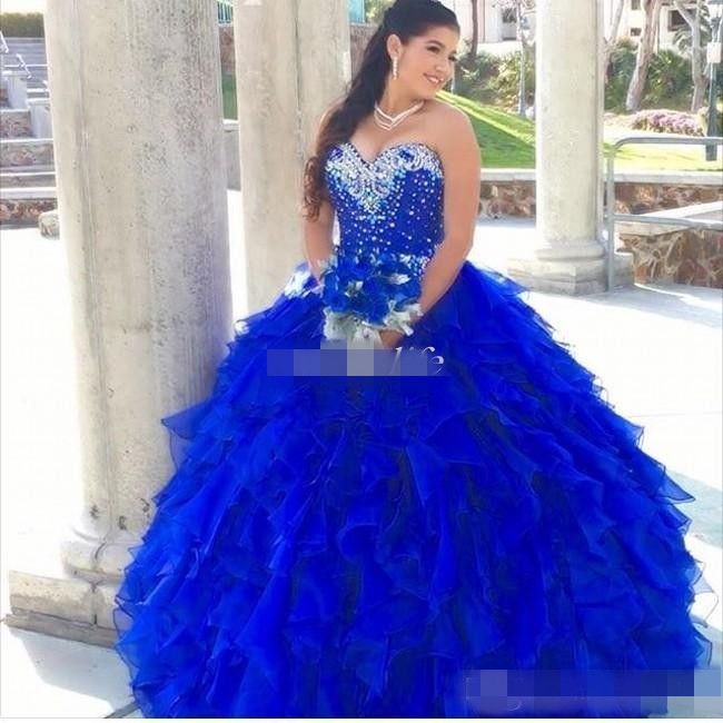 blue and white sweet 16 dresses