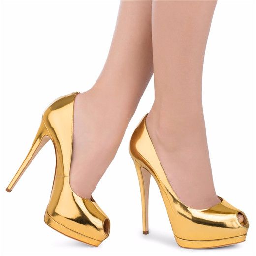 Desnudo Alto De Tacón Negro Compre Zapatos Dorado Color Rojo qFHp6xw