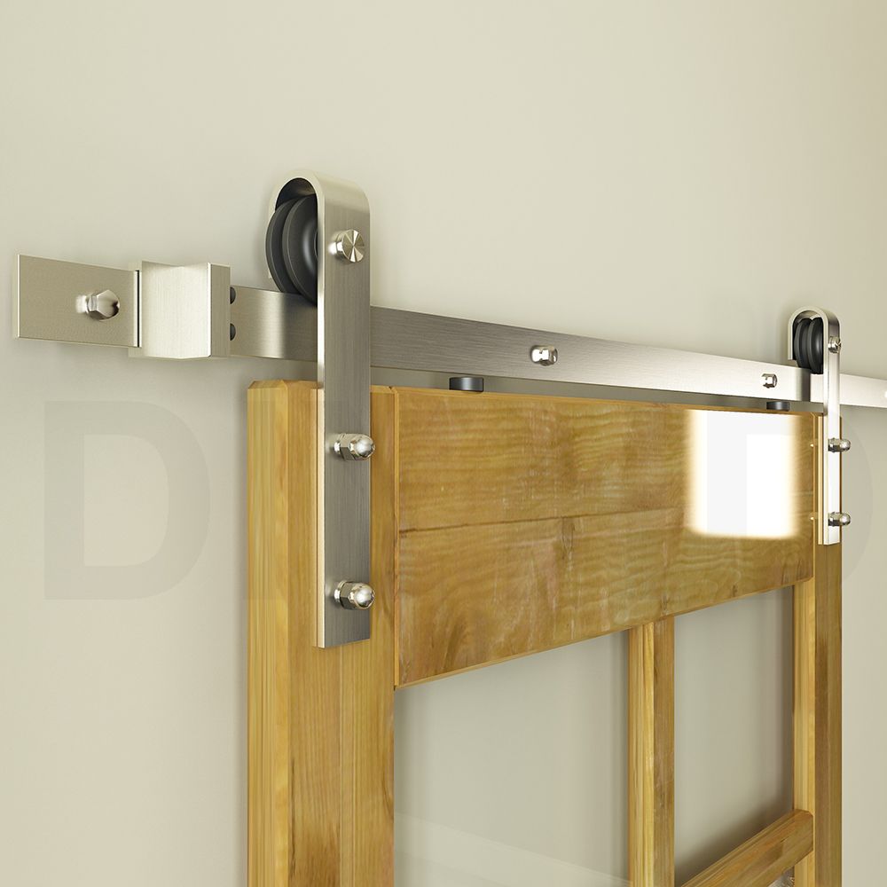 2018 8ft 10ft 12ft Bent Straight Stainless Steel American Style 2018 8ft 10ft 12ft Bent Straight Stainless Steel American Style Double Sliding Barn Door Hardware Closet Hang Track Kit From Diyhd